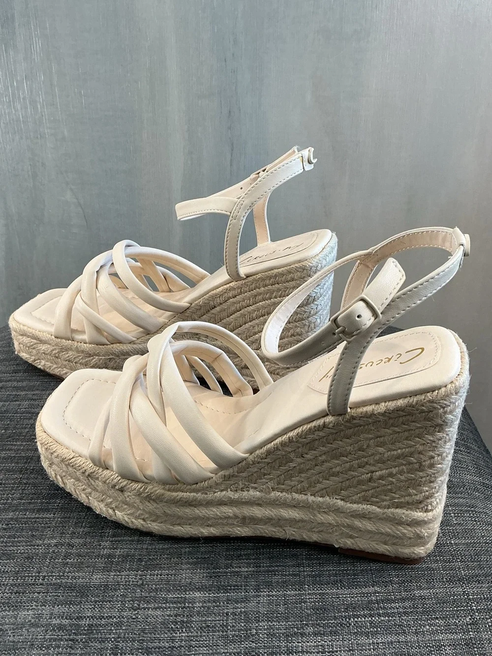 NIB Circus NY by Sam Edelman Irene Espadrille Platform Sandals Vanilla Bean Sz 8